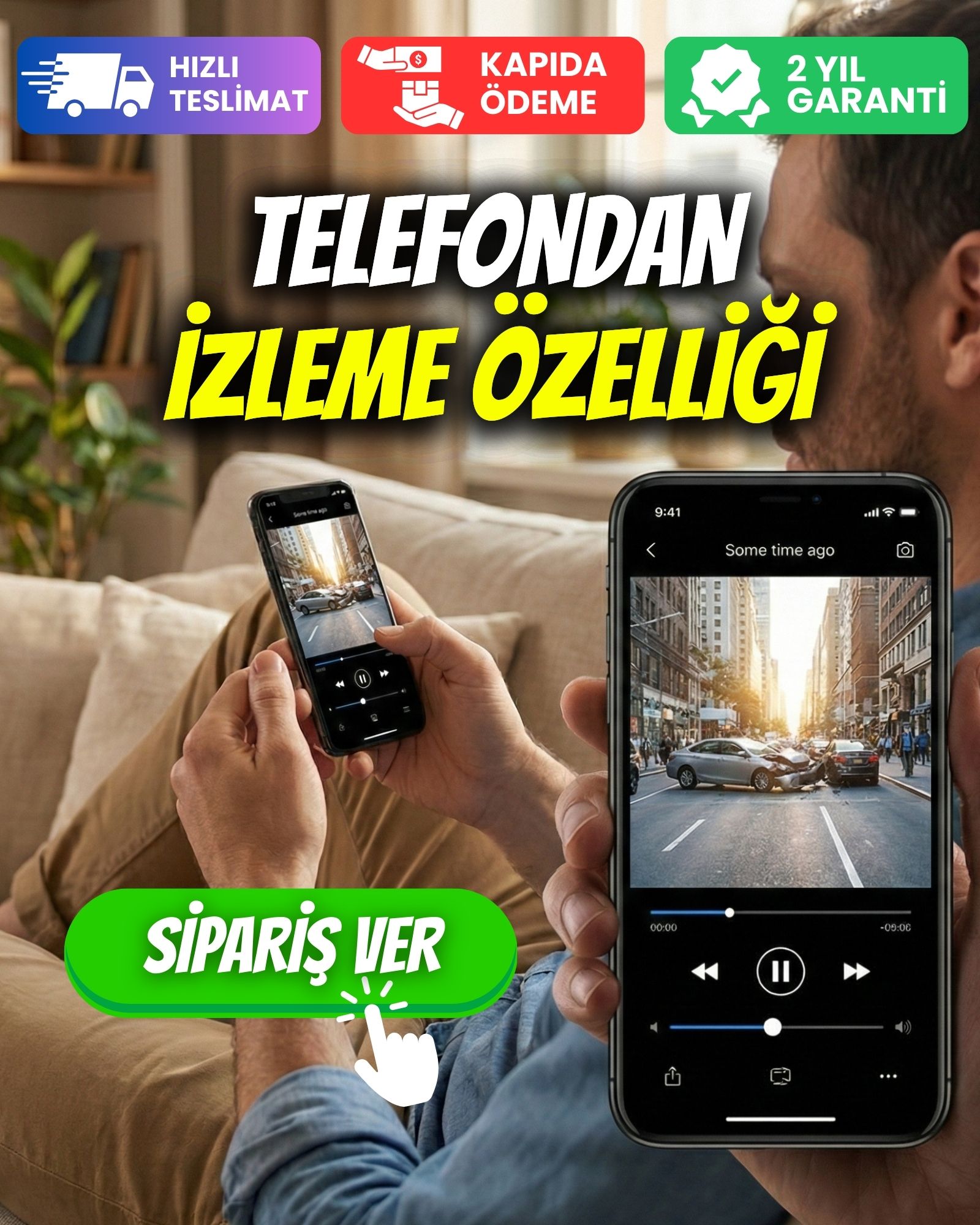 3 Kameralı Araç İçi Kamera